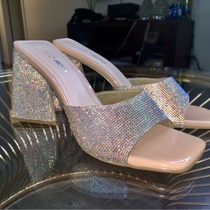 Never worn Sparkly open toed heels